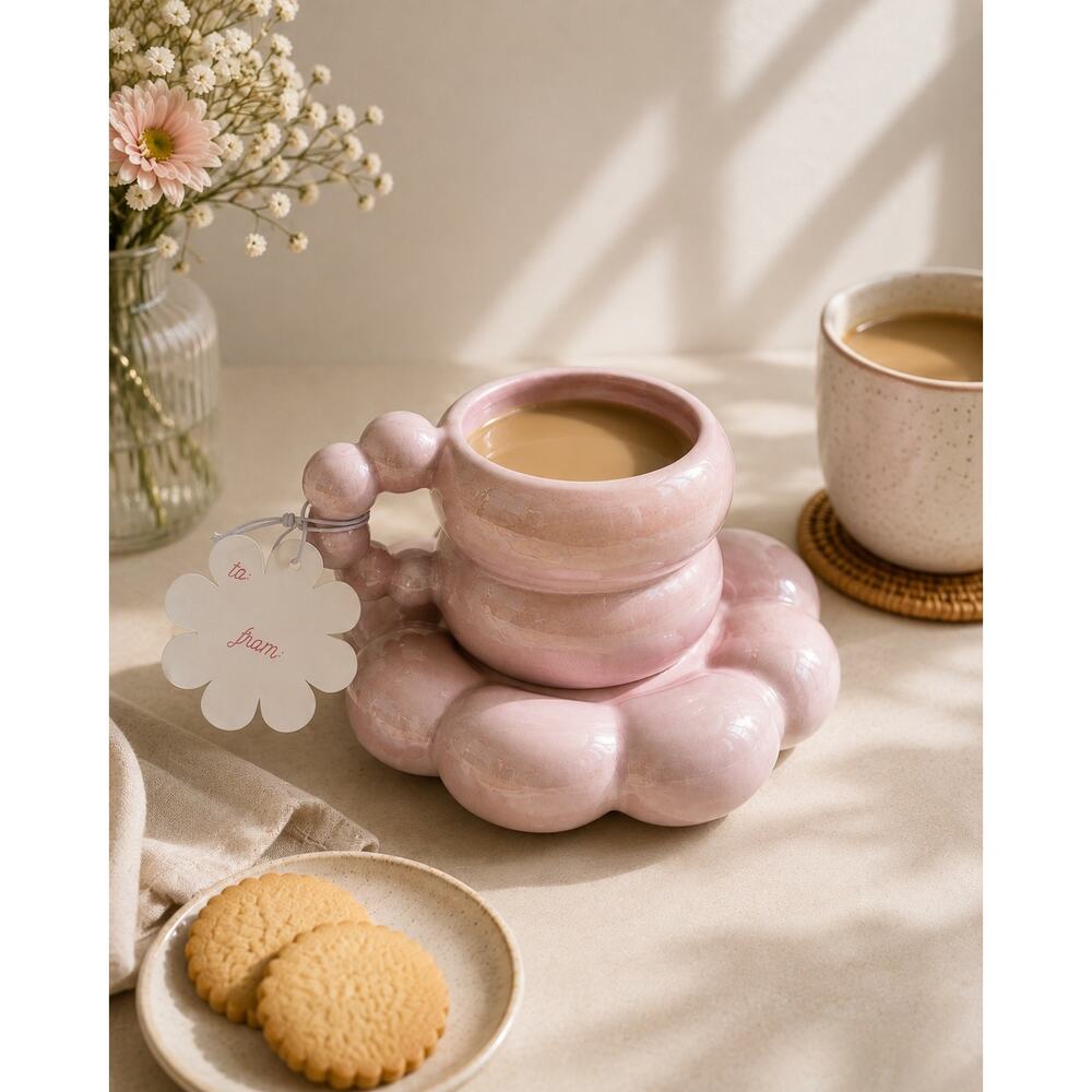 Blush Flower Cup & Saucer Set